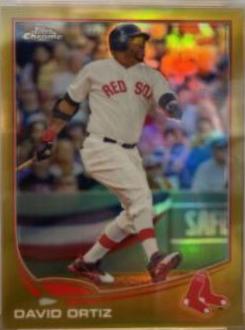 David Ortiz [Swinging Gold Refractor] #79 Baseball Cards 2013 Topps Chrome