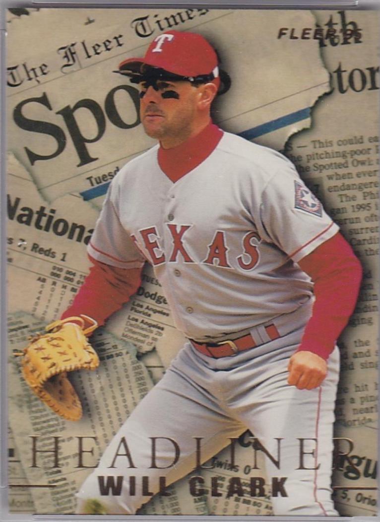 Will Clark #6 Baseball Cards 1995 Fleer Update Headliners