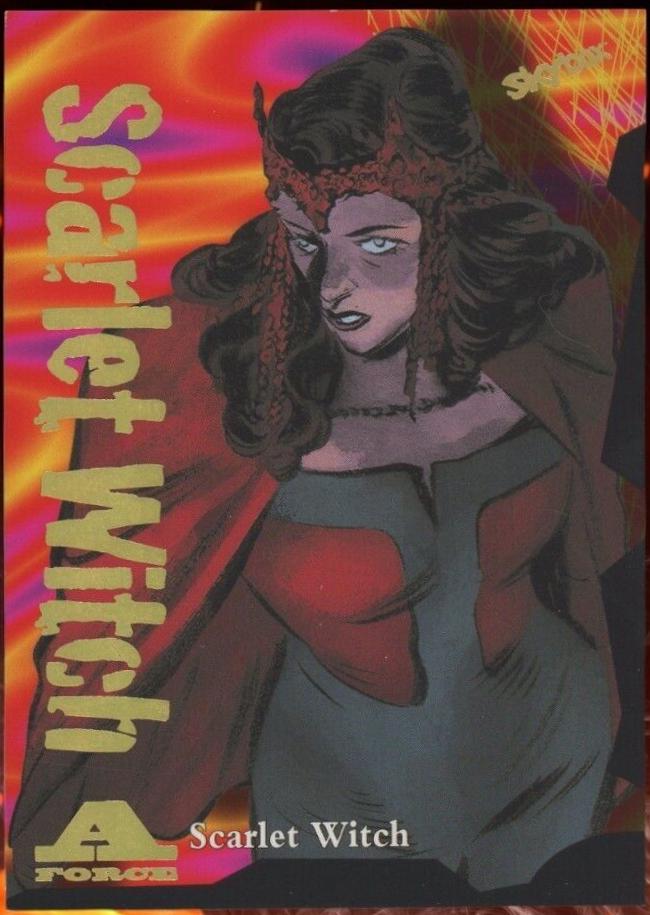 Scarlet Witch [Gold Rave] #AF19 2024 SkyBox Metal Universe Avengers A-Force Rave