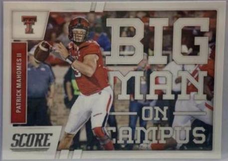 Patrick Mahomes 2017 Panini Score Big Man on Campus Rookie PSA deals 9