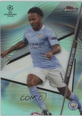 Raheem Sterling [Aqua Refractor] #74 Soccer Cards 2020 Topps Finest UEFA Champions League