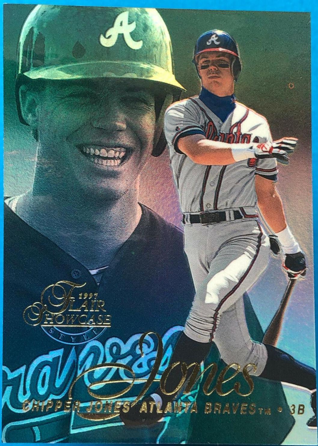 Chipper Jones [Row 2] #10 Baseball Cards 1997 Flair Showcase