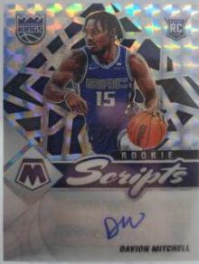 Davion Mitchell #RAM-DVM Basketball Cards 2021 Panini Mosaic Rookie Autographs