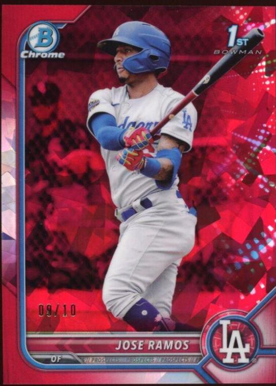 Jose Ramos [Red] #BCP-129 Baseball Cards 2022 Bowman Chrome Prospects Sapphire