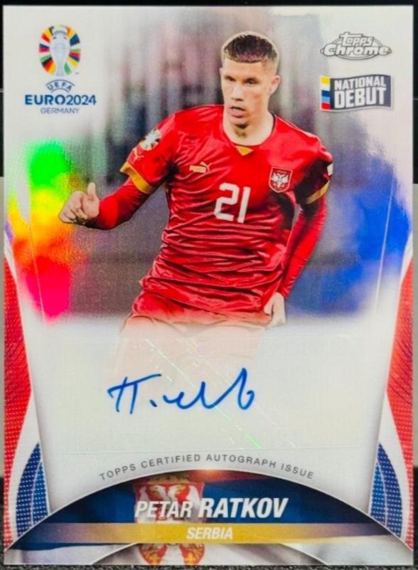 Petar Ratkov [Orange Refractor] CAPR Prices 2024 Topps Chrome UEFA