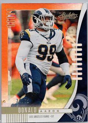 Aaron Donald [Spectrum Orange] #90 Football Cards 2019 Panini Absolute