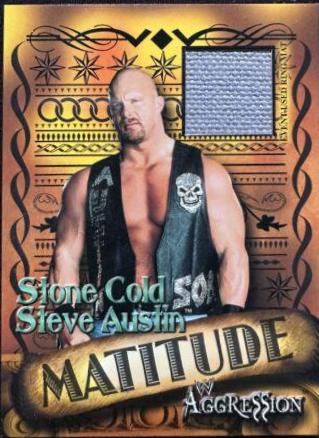 Stone Cold Steve Austin #MSA Wrestling Cards 2003 Fleer WWE Aggression Matitude Event Used