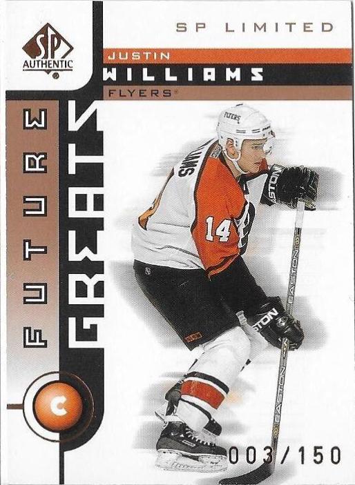 Justin Williams [SP Limited Gold] #114 Hockey Cards 2001 SP Authentic