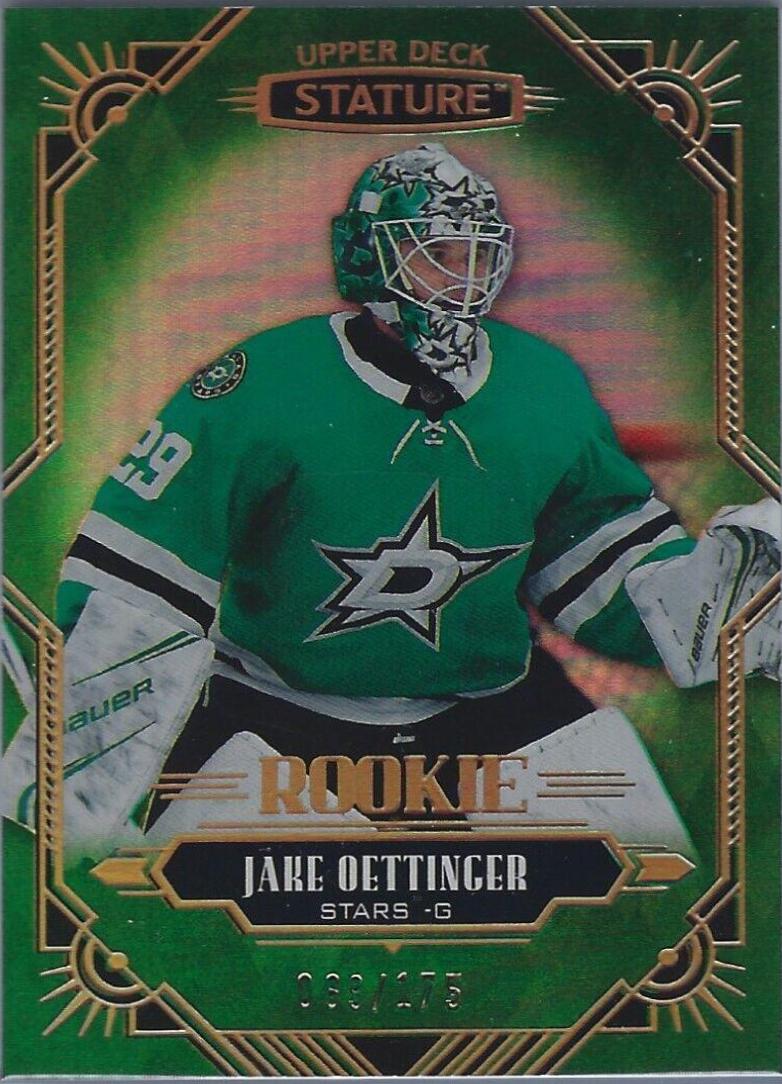 Jake Oettinger [Green] #162 Hockey Cards 2020 Upper Deck Stature