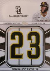 Fernando Tatis Jr #JNM-FT Baseball Cards 2022 Topps Player Jersey Number Medallion Relics Prices