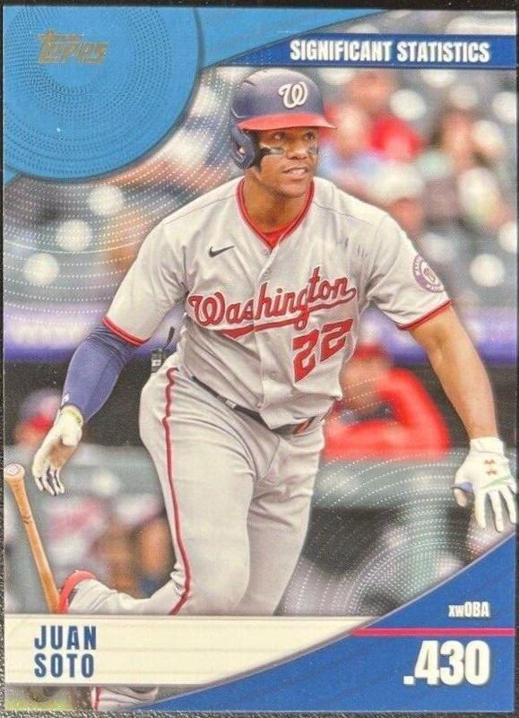 Juan Soto [Blue] #SS-12 Prices | 2022 Topps Significant Statistics ...