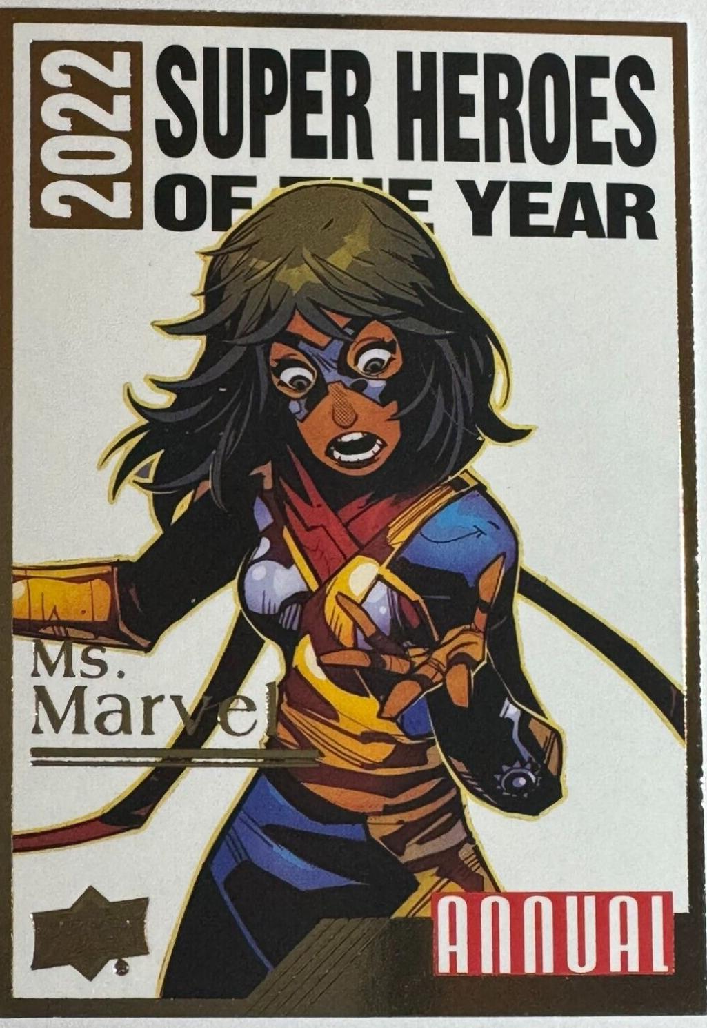 Ms. Marvel #MI-7 Marvel 2022 Upper Deck Annual Super Heroes of the Year