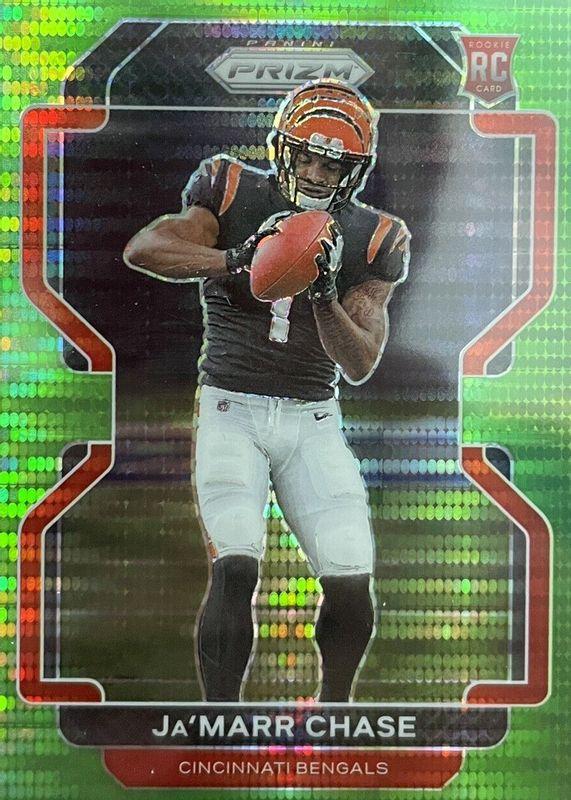 2021 Prizm JA'MARR CHASE Green popular Prizm Rookie Card #337 PSA 10 Gem Mint Bengals