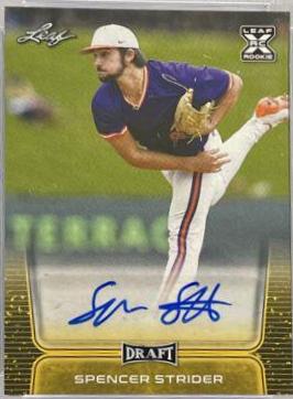 Spencer Strider [Retail Gold] #BA-SS1 Baseball Cards 2020 Leaf Draft Autographs