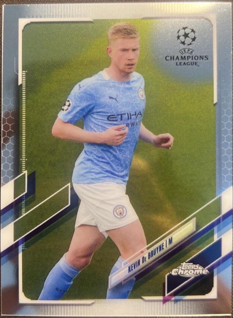 Kevin De Bruyne #18 Soccer Cards 2020 Topps Chrome UEFA Champions League