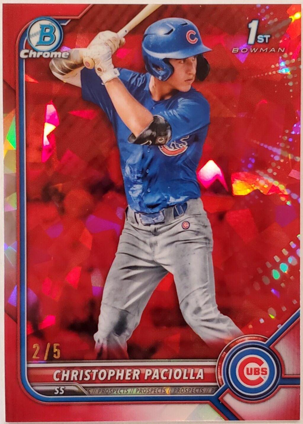 Christopher Paciolla [Red] #BD-185 Baseball Cards 2022 Bowman Draft