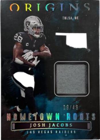 Josh Jacobs [Turquoise] #HR-JJA Football Cards 2022 Panini Origins Hometown Roots