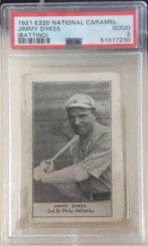 Jimmy Dykes [Batting] Baseball Cards 1921 E220 National Caramel