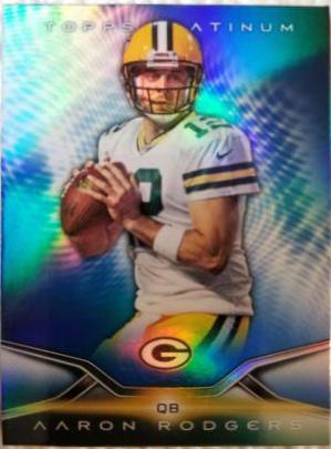 Aaron Rodgers [Blue] #43 Football Cards 2014 Topps Platinum