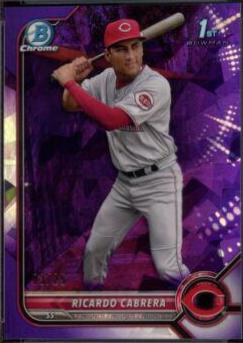 Ricardo Cabrera [Sapphire Purple] #BDC-139 Baseball Cards 2022 Bowman Draft Chrome