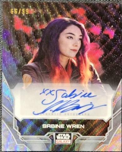 Natasha Liu Bordizzo as Sabine Wren #A-NB Star Wars 2024 Topps Chrome Galaxy Autograph