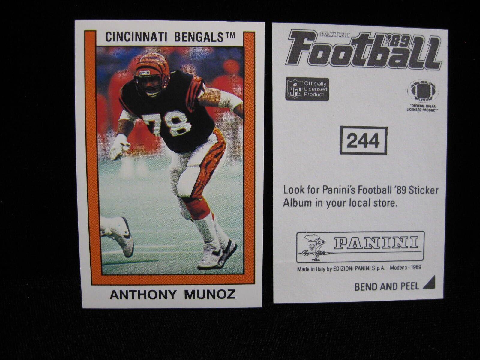 Anthony Munoz #244 Football Cards 1989 Panini Sticker