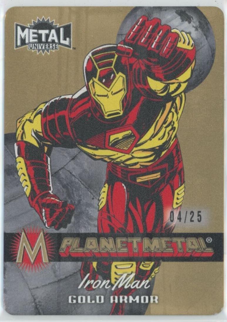 Iron Man [Gold] #PM-16 2024 SkyBox Metal Universe Avengers Planet Metal Iron Armor