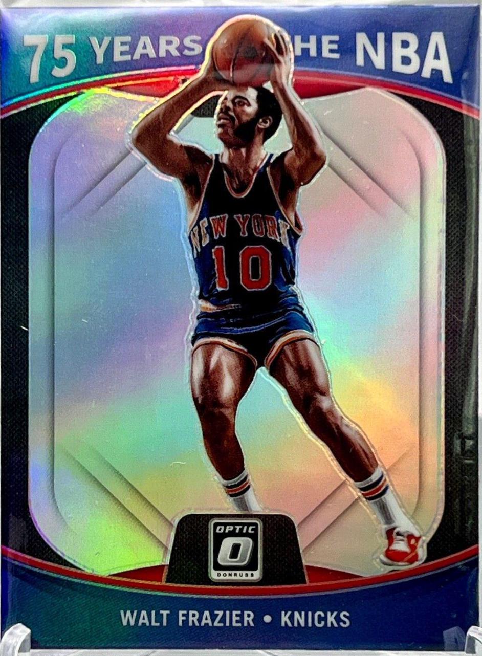 Walt Frazier #43 Basketball Cards 2021 Panini Donruss Optic 75 Years of the NBA