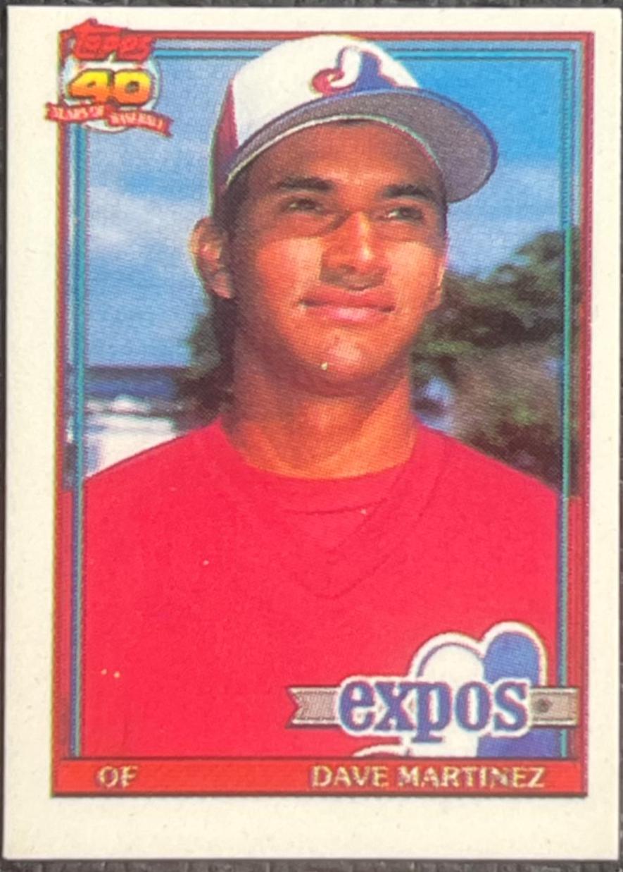 Dave Martinez #24 Baseball Cards 1991 Topps Micro