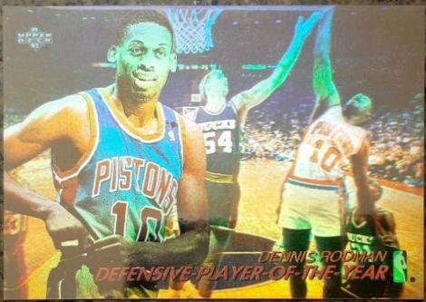 Dennis Rodman #AW9 Basketball Cards 1991 Upper Deck Award Winner Hologram