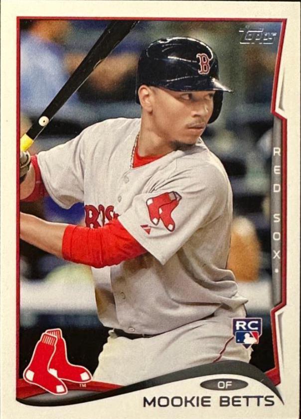 Mookie Betts 2014 Topps 2024 Update Rookie Card Batting PSA 9! Boston Red Sox