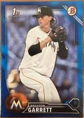 Braxton Garrett [Blue] #BD-10 Baseball Cards 2016 Bowman Draft Prices