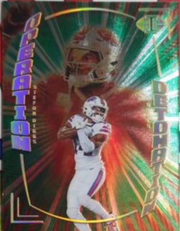 Stefon Diggs [Green] #OD-17 Football Cards 2022 Panini Illusions Operation Detonation