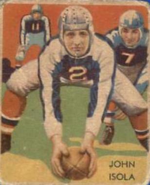 John Isola #26 Football Cards 1935 National Chicle