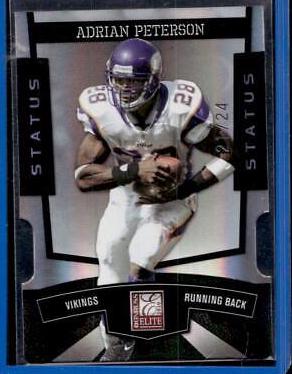 Adrian Peterson [Status Die Cut] #54 Football Cards 2010 Panini Donruss Elite