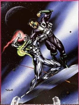 Silver Surfer vs. Green Lantern #7 1995 Fleer DC vs Marvel Holo F/X