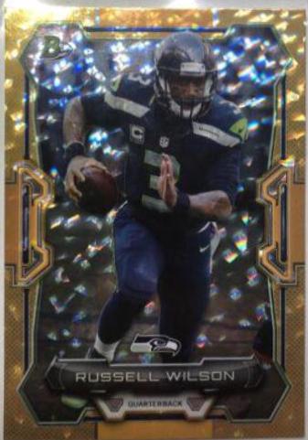 Russell Wilson [Orange] #100 Football Cards 2015 Bowman