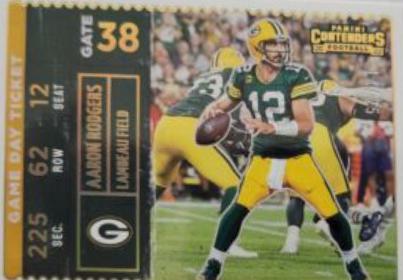 Aaron Rodgers [Gold] #GDT-ARO Football Cards 2022 Panini Contenders Game Day Ticket