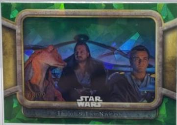 The Jedi & Their Navigator [Green] #20 Star Wars 2024 Topps Chrome Sapphire