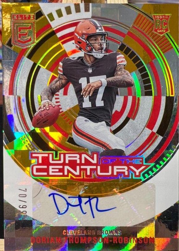 Dorian Thompson Robinson [Orange] #TC-DTR Football Cards 2023 Panini Donruss Elite Turn of the Century Autographs