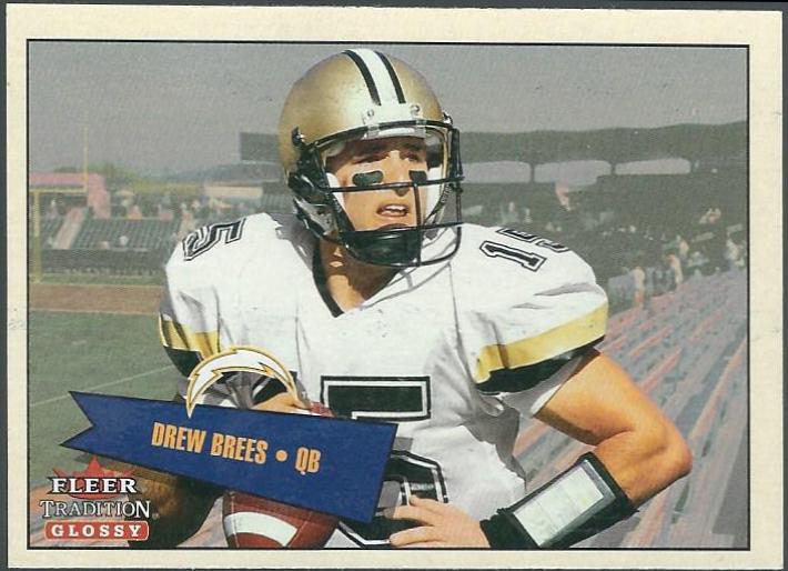 Drew Brees #402 Football Cards 2001 Fleer Tradition Glossy