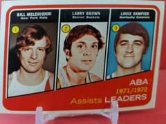 ABA Assist Leaders: Melchionni, Brown, Dampier #264 Basketball Cards 1972 Topps Prices