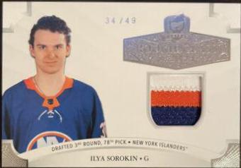 Ilya Sorokin [Patch] #2021-IS Hockey Cards 2020 Upper Deck The Cup Rookie Class of 2021