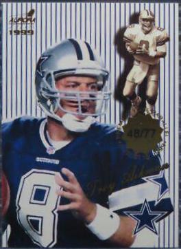 Troy Aikman [Premiere Date Pinstripes] #40 Football Cards 1999 Pacific Aurora