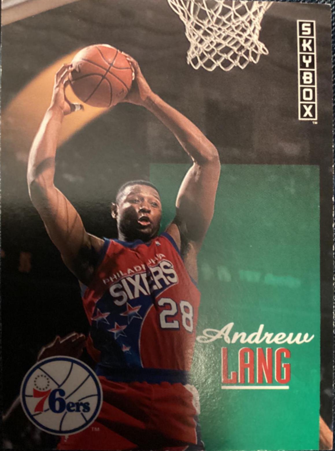 Andrew Lang #385 Basketball Cards 1992 Skybox