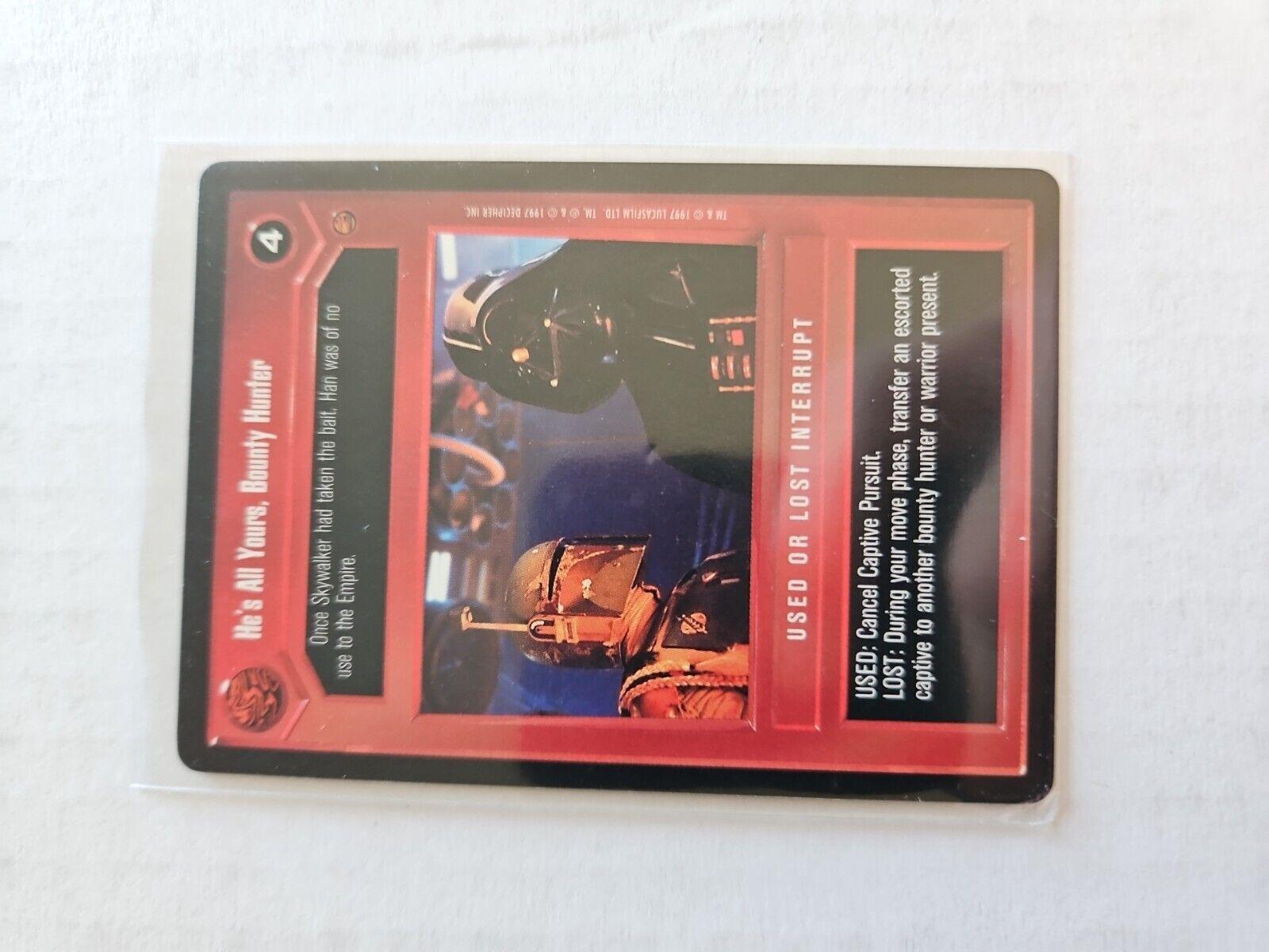 He's All Yours, Bounty Hunter [Limited] Star Wars CCG Cloud City