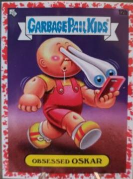 Obsessed Oskar [Red] #12b Garbage Pail Kids at Play