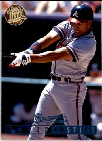 David Justice #126 Baseball Cards 1995 Ultra