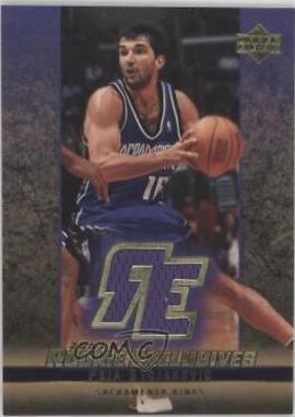 Peja Stojakovic [Jersey] #J42 Basketball Cards 2003 Upper Deck Rookie Exclusives