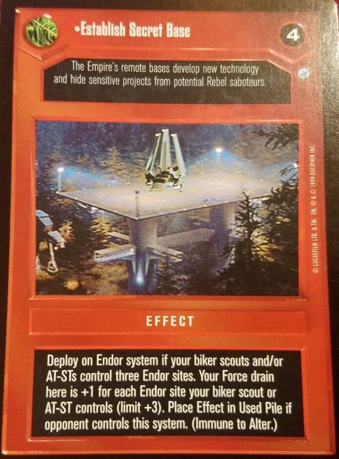 Establish Secret Base [Limited] Star Wars CCG Endor